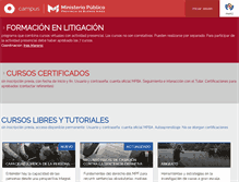 Tablet Screenshot of campus.mpba.gov.ar